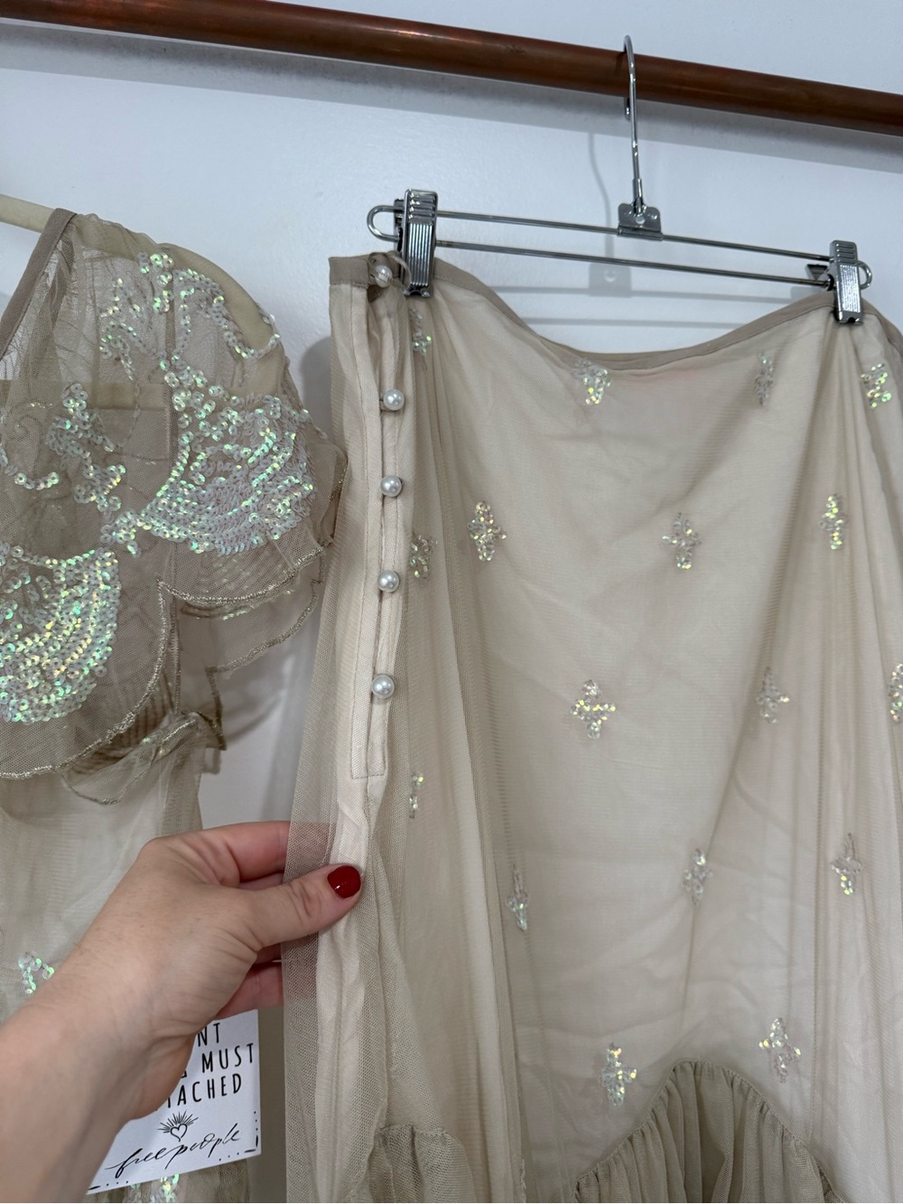 Free People Ciara Shimmer Midi Skirt Set - Picture 7 of 7